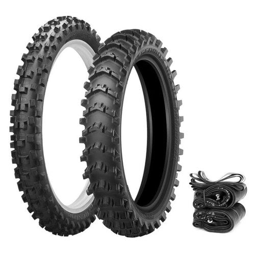 Dunlop Geomax MX14 MX3S Tires Tubes Rim Strips Set Moto Honda CRF250R 2004-2018
