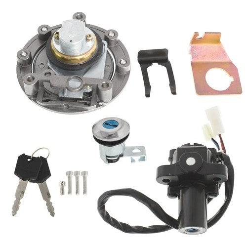 Fuel Gas Cap Ignition Switch Seat Lock W/ Key Set For Yamaha Yzf R1 R6 FZ6 04-15