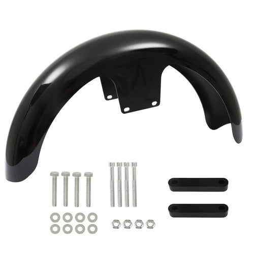 Vivid Black 19" Wheel Wrap Front Fender For Touring Electra Road Glide Road King