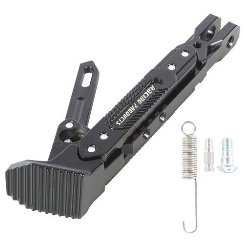 Black Adjustable CNC Metal Kickstand Foot Side Kick Support Stand For Motorcycle