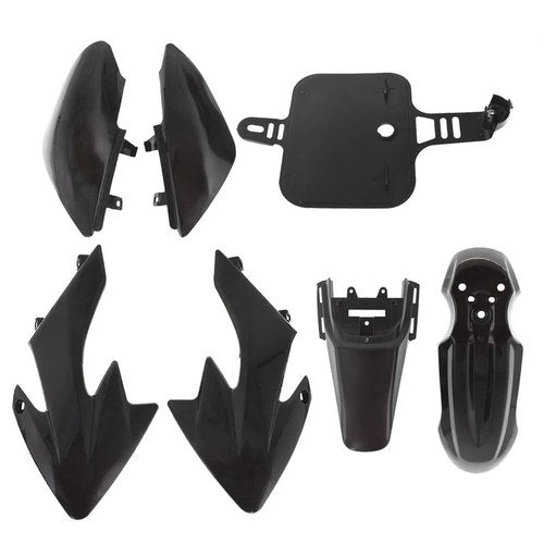 For Honda XR50 CRF50 Sdg SSR 107 125 Dirt Pit Bike Black Plastic Fender Fairing