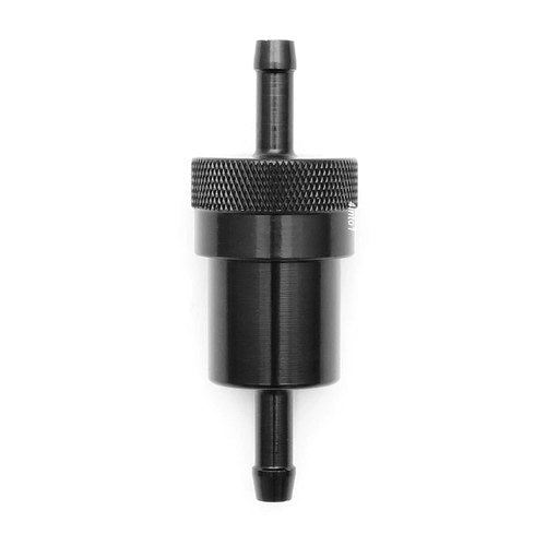 Black Anodized Aluminum Motorcycle ATV CNC Fuel Filter - 1/4"