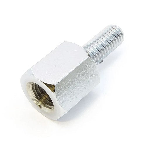 Emgo Motorcycle Mirror Mount Adaptor - 8mm to 10mm Thread - Chrome - 20-28109