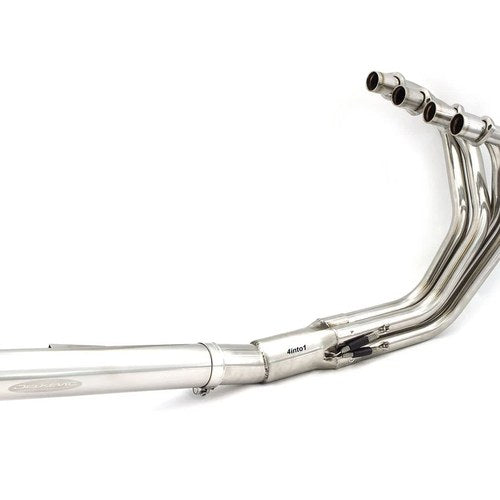 Delkevic 4into1 Stainless Steel Exhaust - Straight Muffler - Honda CB400F 75-77