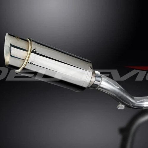 Delkevic Honda VFR1200 High Mount Mini 8" Stainless Round Muffler 2010-2015