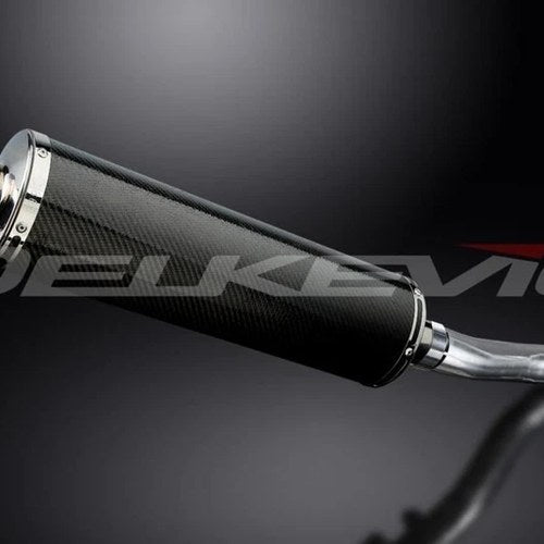 Delkevic 18" Carbon Fiber Oval Muffler Slip On - Honda CBR500R 2013-2020