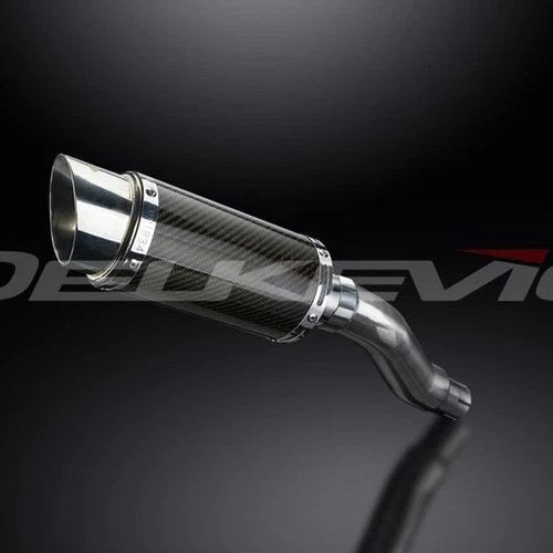 Delkevic 8" Mini Carbon Slip On Muffler - Kawasaki Ninja 300 2013-2017 Exhaust