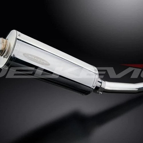 Delkevic 14” Stainless Oval Slip On Muffler - Yamaha YZF-R6 1998-2002 Exhaust