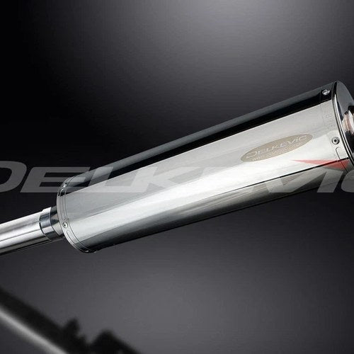 Delkevic 18" Stainless Steel Oval Muffler - BMW F650GS F700GS F800GS Exhaust
