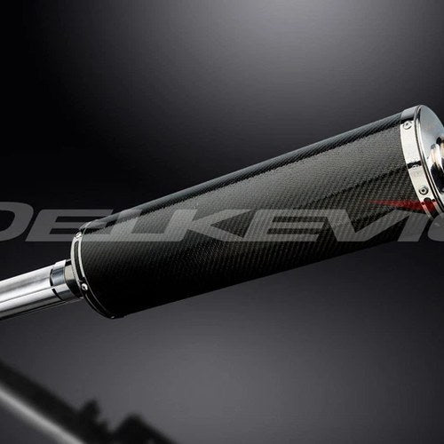 Delkevic 18" Carbon Fiber Oval Muffler - BMW F650GS F700GS F800GS Exhaust