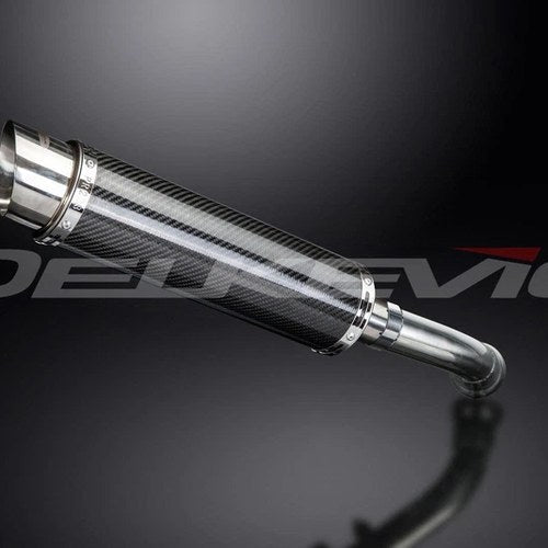 Delkevic 14" DL10 Carbon Fiber Round Muffler - BMW K1200R Sport - 07-09 Exhaust