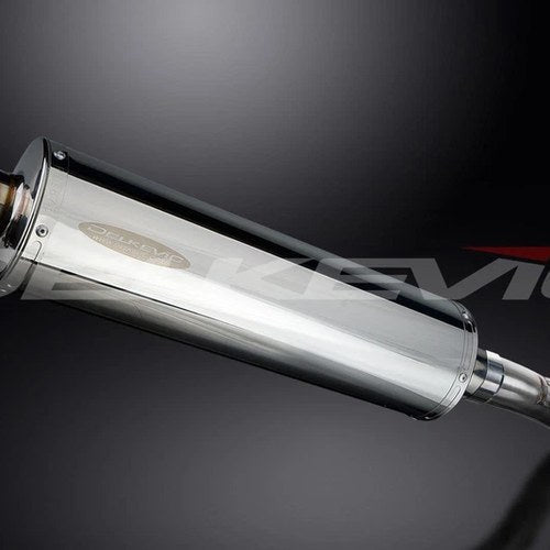 Delkevic 18" Stainless Steel Oval Muffler - Triumph Sprint GT1050 11-14 Exhaust