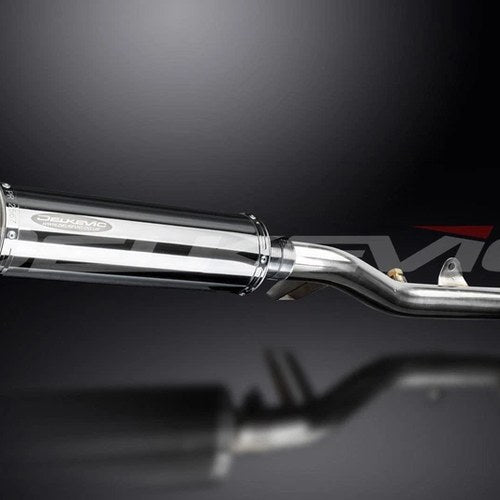 Delkevic 14" Stainless Round Muffler - Honda NT700V Deauville - 06-15 Exhaust