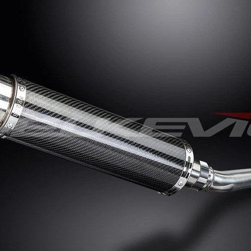 Delkevic 14" Carbon Fiber Round Muffler - Honda CBR250R - 2011-2014 Exhaust