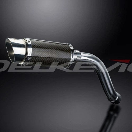 Delkevic 8" Carbon Fiber Round Muffler - Suzuki SV650 - 2003-2012 Exhaust