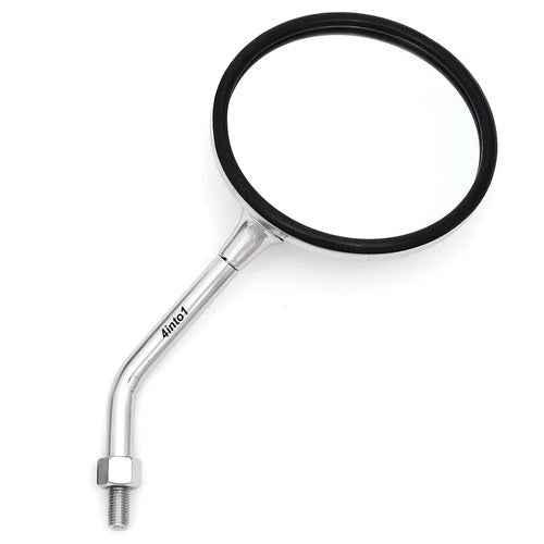 Universal Chrome Motorcycle Mirror - 10MM M10 - Short Stem Honda Kawasaki Suzuki