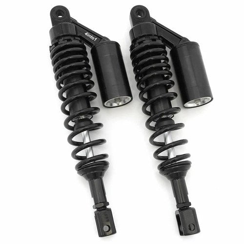 Black Remote Reservoir Motorcycle Shocks - Eye To Clevis - 350-360mm for Honda