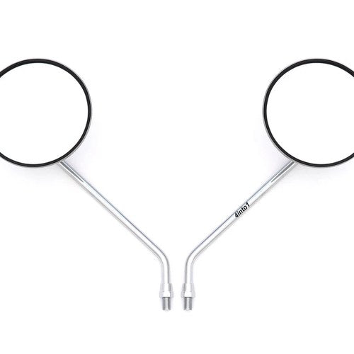 Universal Chrome Motorcycle Mirror Set - 10MM x 1.25 Honda Kawasaki Suzuki
