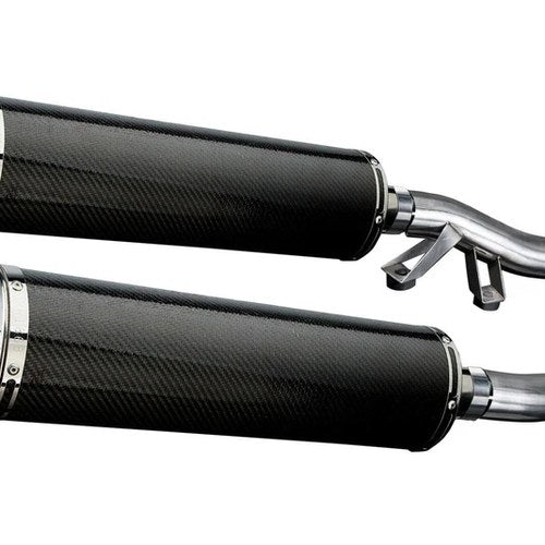 Delkevic 18" Carbon Fiber Slip-On Oval Muffler - Kawasaki ZG1000 - 86-06 Exhaust