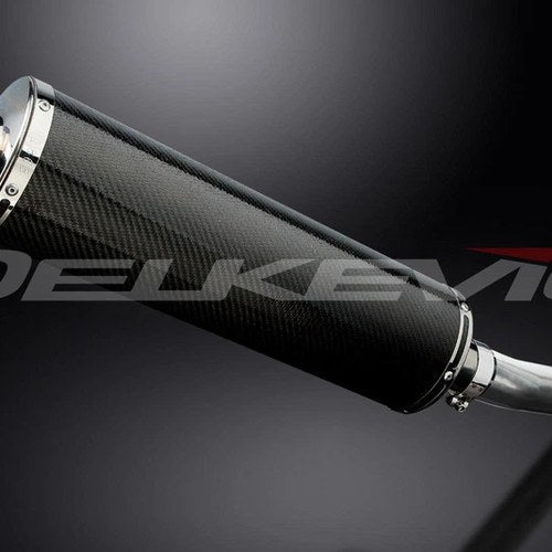Delkevic 18" Carbon Oval Muffler - Kawasaki Versys 1000 - 10-14 Exhaust