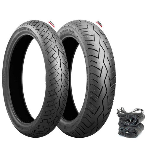 Bridgestone Battlax BT-46 Tire Set Honda CB350/360/400F CL/CJ360 Tires Tubes +