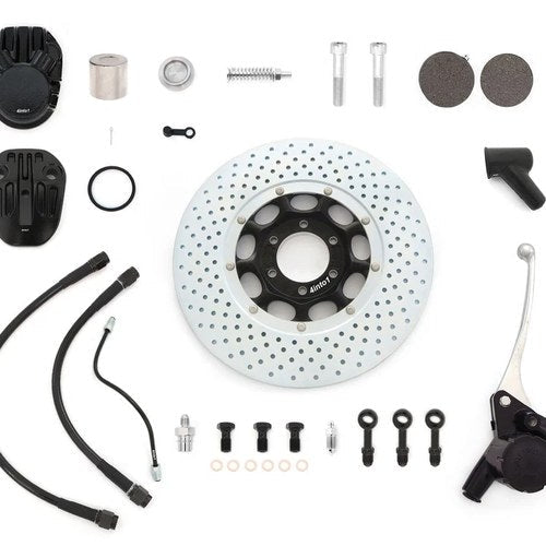 Ultimate Performance Front Brake Kit - Black Brake Line - Honda CB750K 1973-1976