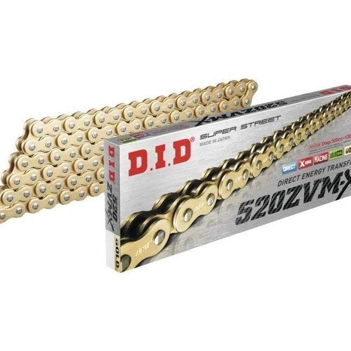 D.I.D Did 520 ZVM-X Super Street X-Ring Motorcycle Chain - Gold - 110 Link