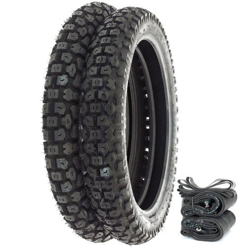 Shinko SR244 Dual Sport Set - Honda CR125R XL350K - Tires Tubes and Rim Strips