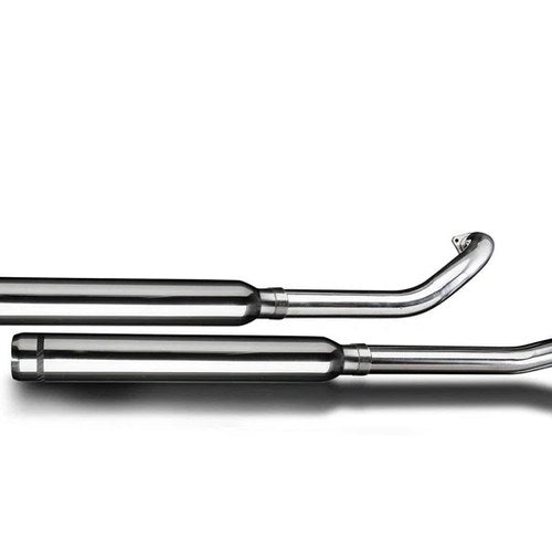 Delkevic Full 2-2 Exhaust 21" Stainless Bull Nose Muffler Yamaha XVS650 - 04-07