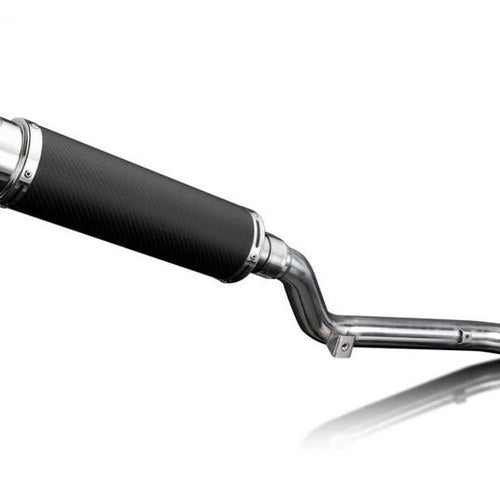 Delkevic 14" Carbon Round Slip-On Exhaust Muffler - Suzuki DR-Z400S - 2000-2024