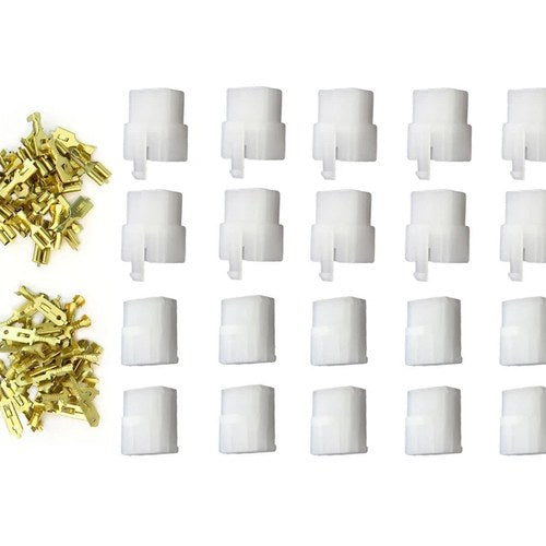 Set of 10 - Motorcycle Wiring Locking Connector Kits 6.3mm - 1/4" Series - 4 Pin