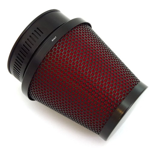 Universal Black & Red High Flow Air Filter Pod 50mm Motorcycle Scooter ATV Moped