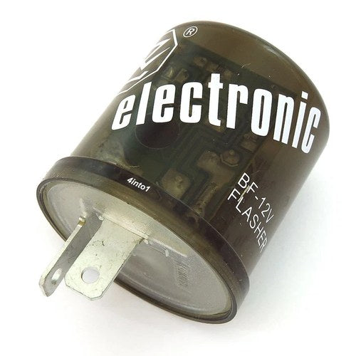 12V Electronic Turn Signal Flasher Relay - LED - 2 Prong - Round Style