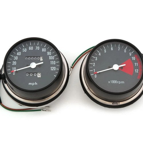 Speedometer & Tachometer Set - Honda CB750 CB750K CB750F - 1973-1978 - Mph