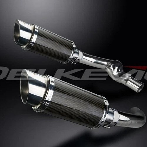 Delkevic 8" Mini Carbon Round Muffler - Honda CBR1000F 1989-1999 Exhaust