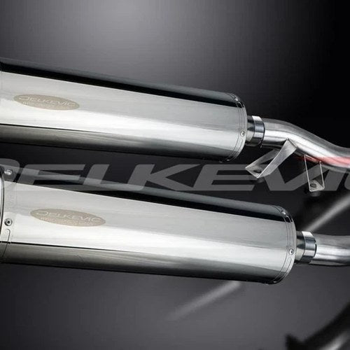Delkevic 18" Stainless Mufflers - Kawasaki Concours ZG1000 1986-2006 Exhaust