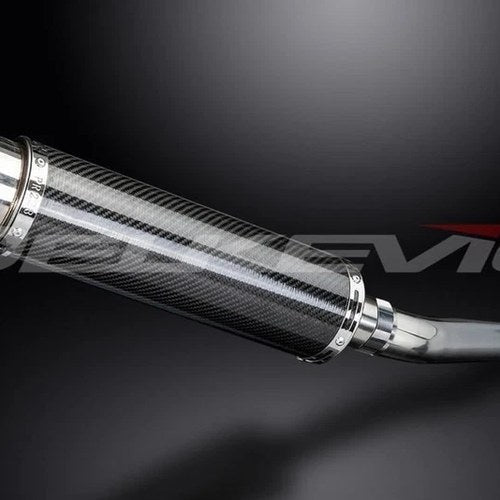 Delkevic 14" Carbon Fiber Slip On Muffler - Kawasaki ZX-6R 2003-2004 Exhaust