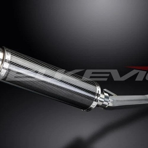 Delkevic 14" Carbon Round Muffler - Suzuki GSX750F Katana 750 1998-2006 Exhaust