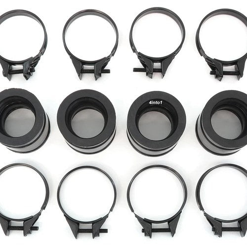 Intake Insulator Set With Clamps - Honda CB500K CB550 Four Manifold Rubber Boots