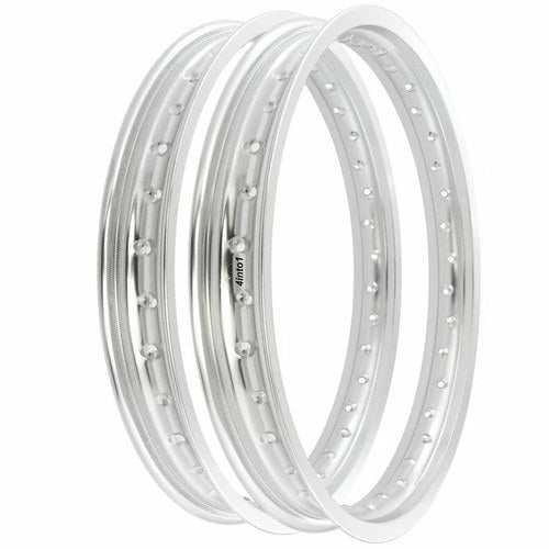 Rising Sun Silver Aluminum Rim Set - Honda CA92 Benly Touring 125 - 1959