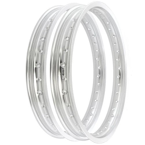 Rising Sun Silver Aluminum Rim Set - Honda CL160 Scrambler - 1966 - 1968