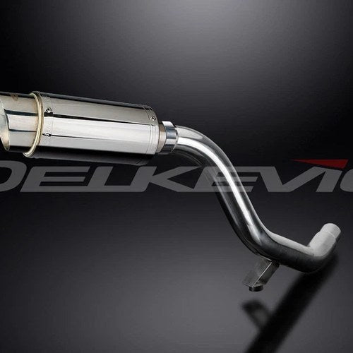 Delkevic 8" Stainless Round Muffler Triumph Tiger Explorer 1200 - 12-21 Exhaust