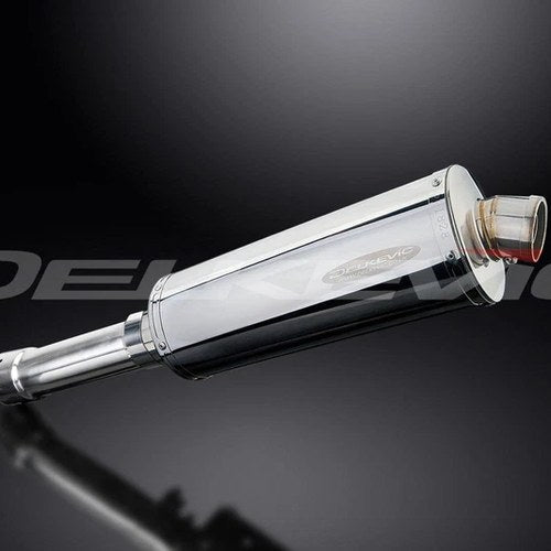 Delkevic 14" Stainless Steel Oval Stubby Muffler - BMW F800GS - 08-17 Exhaust