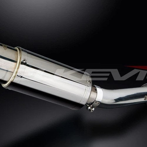 Delkevic 8" Stainless Steel Round Muffler - Aprilia Rsv Mille 1000 98-03 Exhaust