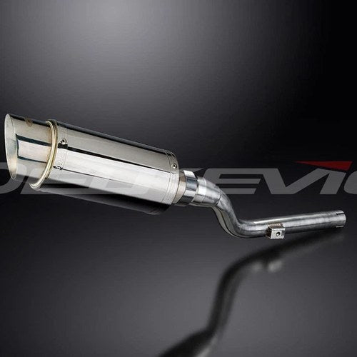 Delkevic 8" Stainless Steel Round Muffler - Yamaha XT225 Serow - 86-07 Exhaust