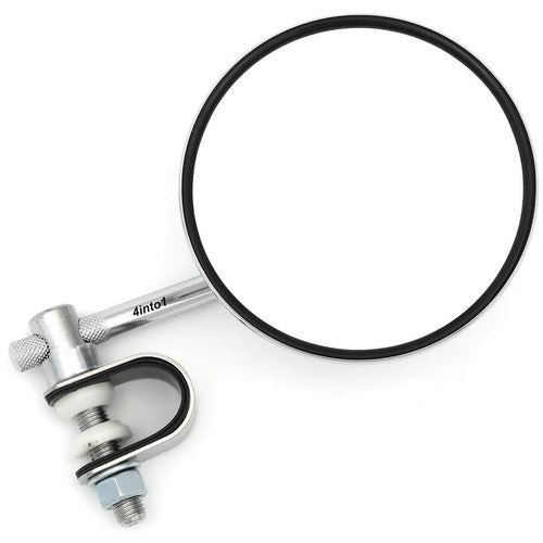 Universal Chrome 4" Clamp-On Mirror - 4" Short Stem Motorcycle ATV Scooter Honda