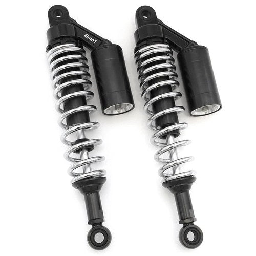Black & Chrome Remote Reservoir Shocks - Eye To Eye - 340mm 350mm for Yamaha