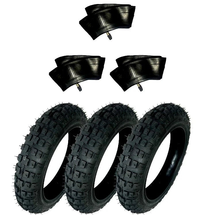 HD 3) Tires And 3) Tubes Straight Stem Size 2.50-10 2.50X10 For Honda AERO50 10"