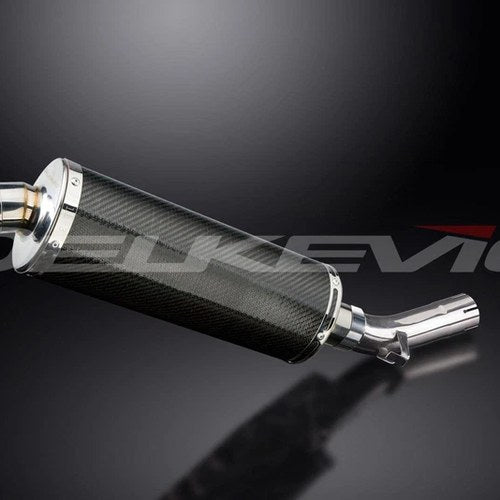 Delkevic 14" Carbon Fiber Oval Stubby Muffler - Suzuki GSX-S1000 - 16-20 Exhaust