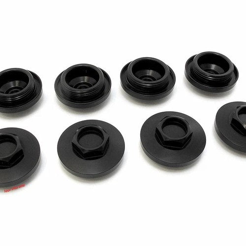 TTR400 Valve Tappet Covers - 8 Pack - Black - Honda CB350 CB400F CB500 CB550